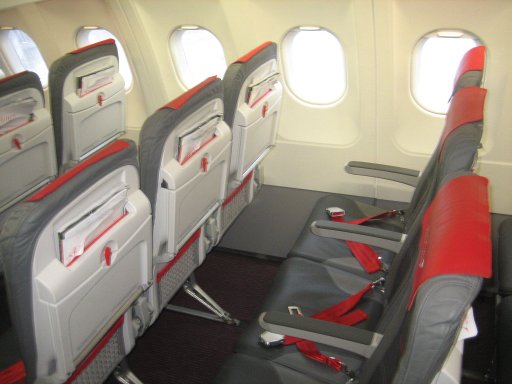 Austrian Airlines Airbus A320–100 Economy Sitzreihen