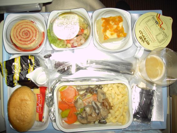 Etihad Airways, Economy Klasse, Abendessen