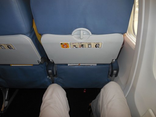 Nok Air, Boeing 737 Economy Klasse Sitz 44 K am Notausgang