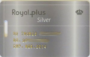 Royal Plus, Royal Jordanian Airlines Meilenprogramm, Royal plus Silver Gepäckanhänger 2013