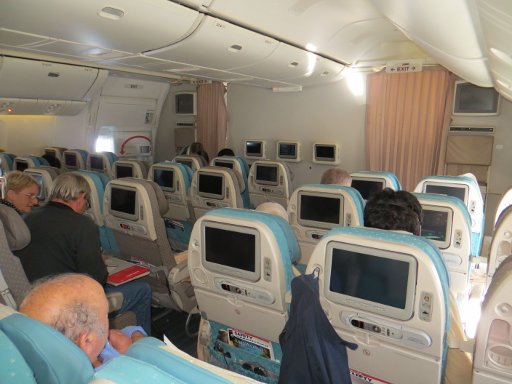 Singapore Airlines, Boeing 777–300 ER, Kabine Economy Klasse im Jahr 2013