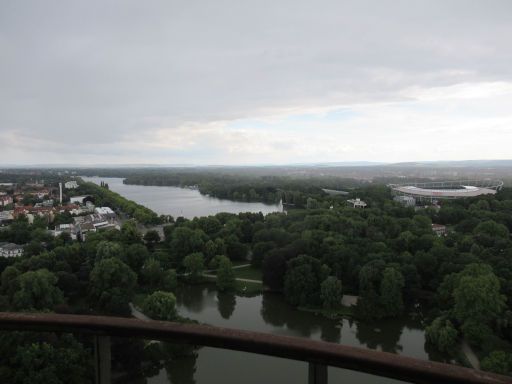 Neues Rathaus, Rathausturm, Hannover, Deutschland, Ausblick Richtung Süden Maschsee