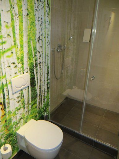 Hotel Cocoon Stachus, München, Deutschland, Bad mit WC und Regenschauerdusche