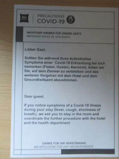 ibis budget Hannover Messe, Laatzen, Deutschland, Informationen Coronavirus COVID-19 im Juli 2020