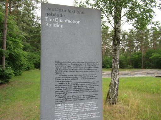 Gedenkstätte Bergen-Belsen, Lagergelände, Lohheide, Deutschland, Fundamente des Desinfektionsgebäudes