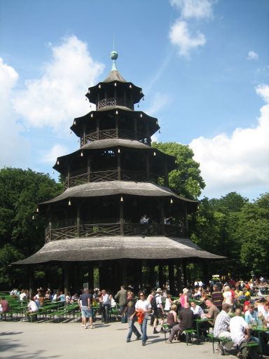 München, Deutschland, Englischer Garten Chinesischer Turm