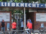 Karl Liebknecht Stadion, Potsdam, Babelsberg, Deutschland, Eingang Karl–Liebknecht–Straße