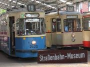 Hannoversches Straßenbahn-Museum, Sehnde Wehmingen, Deutschland, Freigelände mit Schienen und Haltestellen