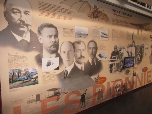 Aeroscopia Musée Aéronautique, Blagnac, Toulouse, Frankreich, Zeitlinie Luftfahrt