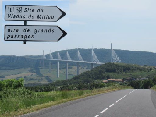 Viaduc de Millau, Informationszentrum, Millau, Frankreich, Zufahrt Route de Brocuéjouls