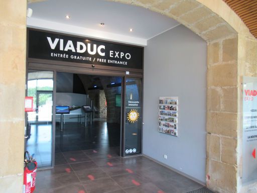 Viaduc de Millau, Informationszentrum, Millau, Frankreich, Eingang zur Ausstellung