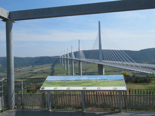 Viaduc de Millau, Informationszentrum, Millau, Frankreich, Ausblickpunkt auf die Brücke