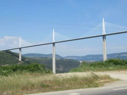 Viaduc de Millau, Autobahnbrücke, Millau, Frankreich, Ansicht von Westen