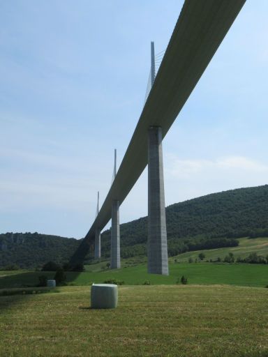 Viaduc de Millau, Autobahnbrücke, Millau, Frankreich, Ansicht Richtung Süden