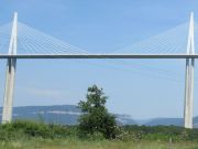 Viaduc de Millau, Autobahnbrücke, Millau, Frankreich, Ansicht von Westen