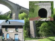 Ehemalige Bahnstrecke Pau - Canfranc, Urdos, Frankreich, Viadukt, Bahnhof, Tunnel