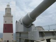 Europa Point, Gibraltar, Leuchtturm und Kanone