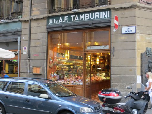 Bologna, Italien, Ditta A.F. Tamburini in der Via Caprarie