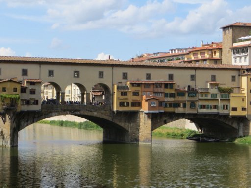Florenz, Italien, Ponte Vecchio über den Fluß Arno