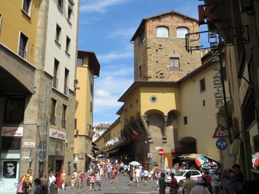 Florenz, Italien, Ponte Vecchio Fußgängerzone