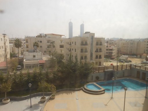 Geneva Hotel, Amman, Jordanien, Zimmer 224 Ausblick aus dem Fenster