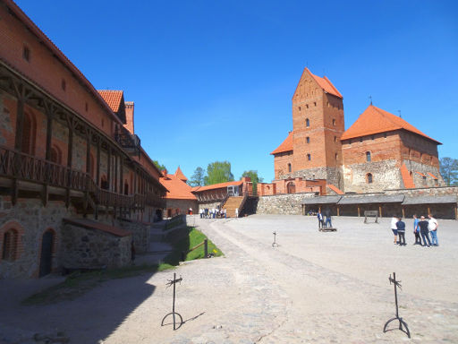 Wasserburg und Trakai Museum, Trakai, Litauen, Innenhof der Burganlage