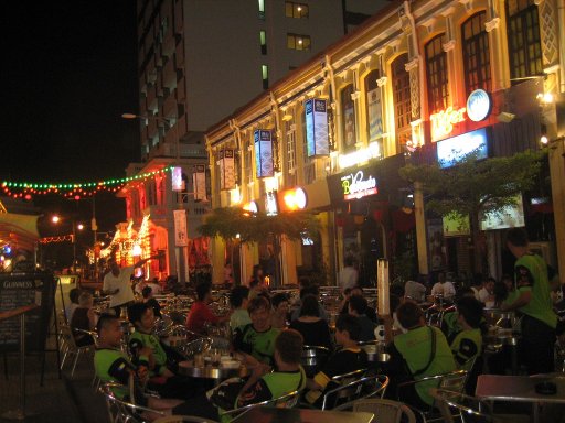 Georgetown, Penang, Malaysia, Upper Penang Road mit Nachtleben