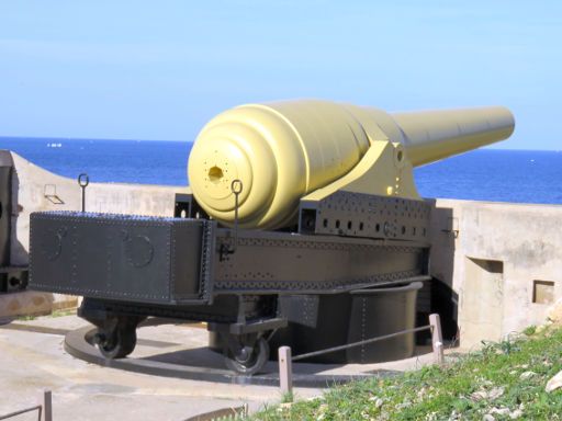 Fort Rinella, Kalkara, Malta, Kanone mit 100 Tonnen Gewicht