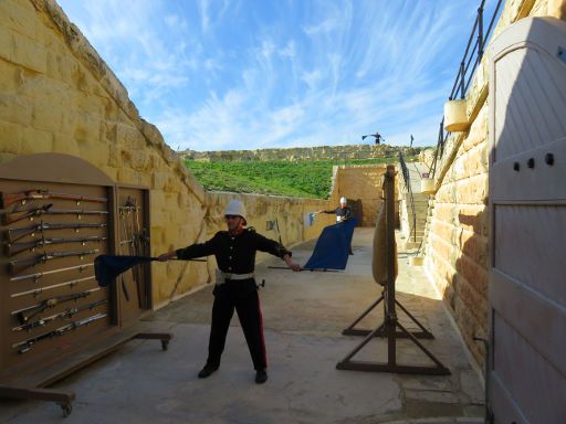 Fort Rinella, Kalkara, Malta, Signale mit Flaggen