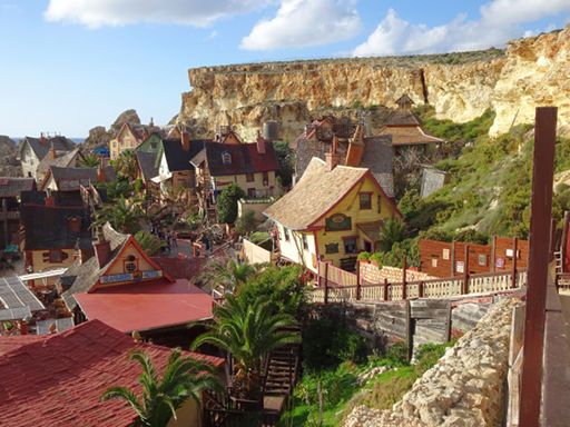 Popeye Village Malta, Mellieha, Malta, Blick auf das Dorf