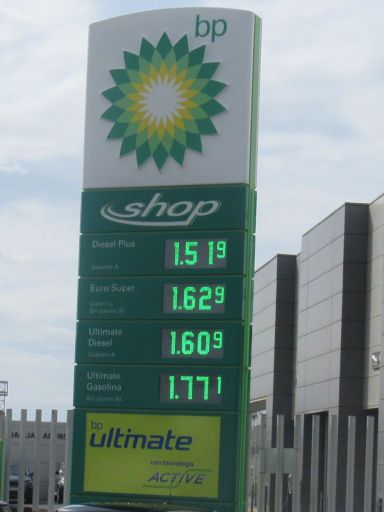 Budget® Spanien, bp Tankstelle Ibiza im Oktober 2024