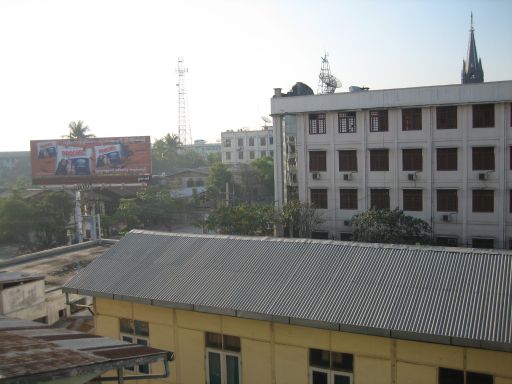 Myit Phyar Ayer Hotel, Mandalay, Myanmar, Ausblick aus dem Fenster, Zimmer 301