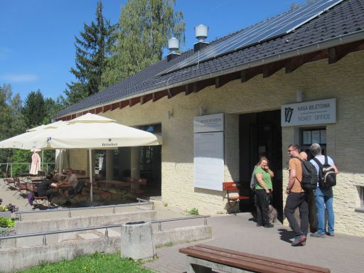 Osówka - Säuferhöhen Projekt Riese, Głuszyca - Wüstegierdorf, Polen, Eintrittskarten, Terrasse vom Restaurant