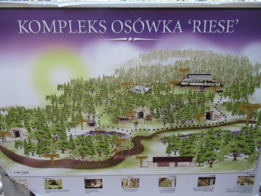 Osówka - Säuferhöhen Projekt Riese, Głuszyca - Wüstegierdorf, Polen, Übersicht und Karte der Anlagen