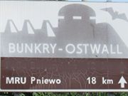 Ostwall, Werkgruppe Scharnhorst, Oder Warthe Bogen, Panzerwerk 717, Pniewo, Polen, Wegweiser Międzyrzecki Rejon Umocniony MRU
