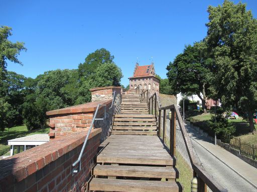 Museum Archäologie und Geschichte, Bastei, Stargard, Pommern, Polen, Treppen auf der Stadtmauer