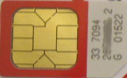 Vodafone CallYa, UMTS SIM Karte Rückseite