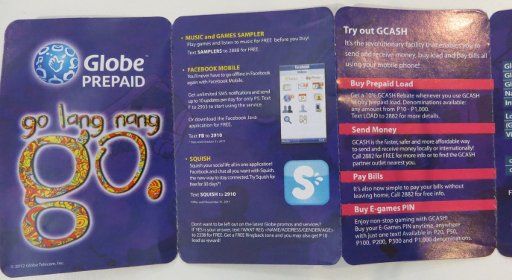 Globe™, prepaid UMTS SIM Karte, Philippinen, Bedienungsanleitung