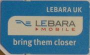 Lebara Mobile, prepaid UMTS SIM Karte, Großbritannien, SIM Karte  Vorderseite