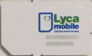 Lycamobile PLUS prepaid SIM Karte, Belgien, Mini und Micro SIM Karte Vorderseite