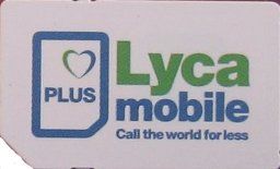 Lycamobile, prepaid UMTS SIM Karte, Großbritannien, SIM Karte  Vorderseite