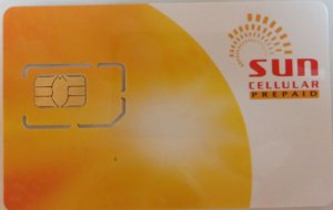 Sun Cellular, prepaid UMTS SIM Karte, Philippinen, SIM Karte mit Kunststoffkartenhalter