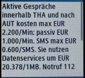 yesss!, prepaid UMTS SIM Karte, Österreich, Roaming Info Thailand 2016 Samsung GT–C3300K