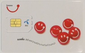 DTAC Aircard 3G prepaid SIM Karte im Kunststoffhalter