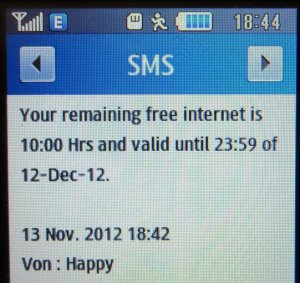 DTAC Aircard 3G prepaid SIM Karte, 600 Freiminuten Internet bis 12.12.2012