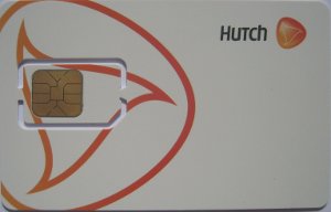 Hutch prepaid SIM Karte Thailand, SIM Karte im Kunststoffhalter Rückseite