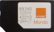 Mundo SIM prepago, orange™, prepaid UMTS SIM Karte, Spanien, SIM Karte Vorderseite