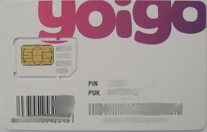 yoigo prepaid SIM Karte Spanien, SIM Karte im Kunststoffhalter