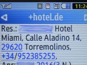 HOTEL DE Buchungsbestätigung per SMS auf einem Samsung GT–C 3590