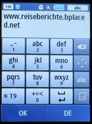 Samsung, Mobiltelefon, GT–S3370 Corby, Tastatur SMS Eingabe